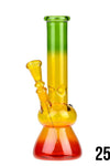 BANG EN VERRE RASTA BUBBLE BEAKER 25CM
