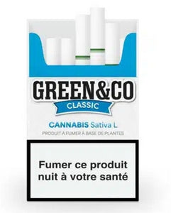 Cigarette CBD pré-roulées Green & Co Classic