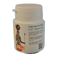 Capsules de CBD 20mg Full Spectrum Horus (20caps) - HoRuS - Boulogne sur Gesse - Midi Pyérénées - Isle en Dodon - Saint Gaudens